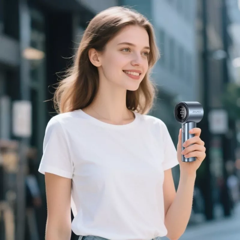 AWEI F38 Mini Wentylator Ręczny Niebieski