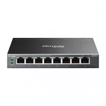 TP-Link Omada ES208GP PoE+ 8-Port Gigabit Smart Managed Switch z budżetem PoE 61W