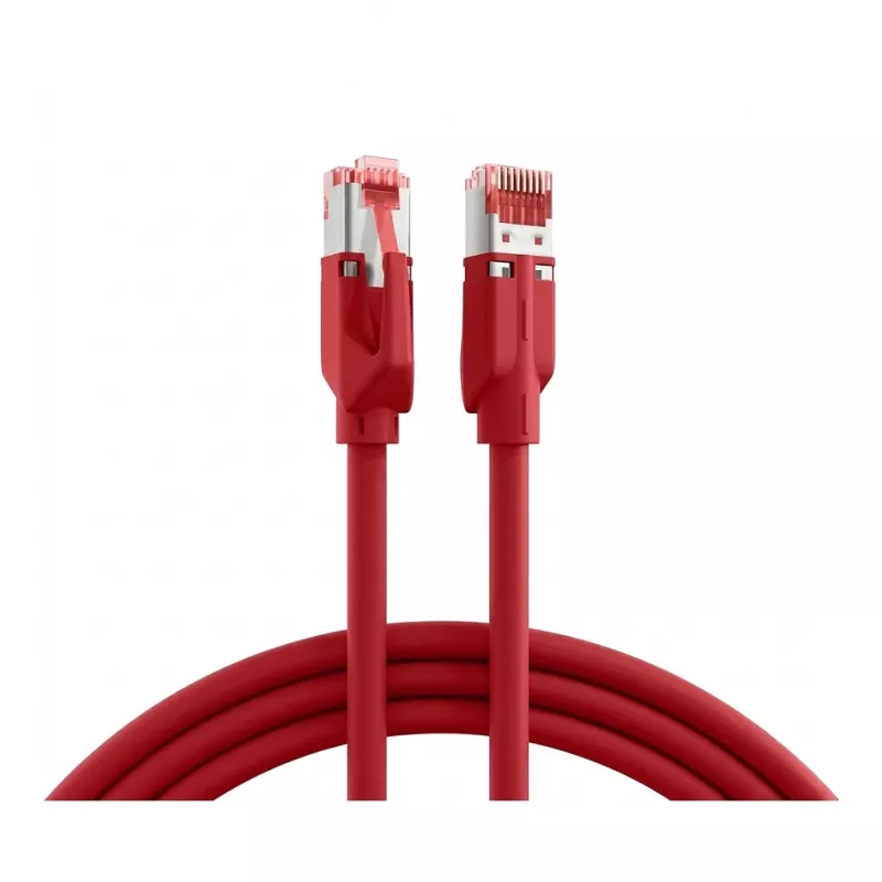 EFB-Elektronik RJ45 Patchkabel Cat.6A S/FTP LSZH Draka UC900 TM21 Czerwony 0,25m