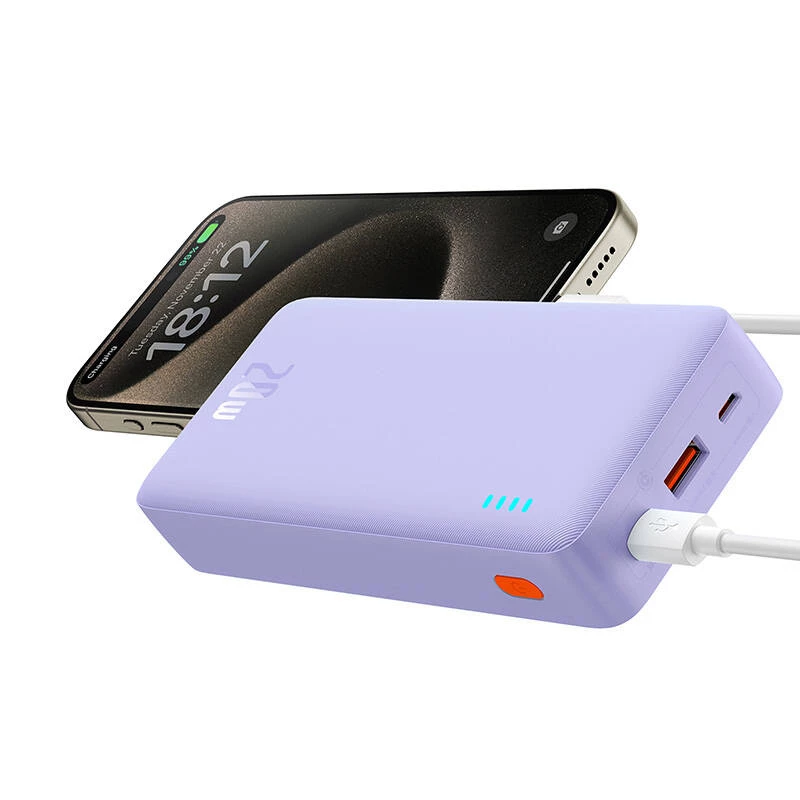 Baseus Airpow - 20 000 mAh 20W Power Bank (Fioletowy)