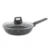 Extralink Home SF-1129-20CM Granitowa patelnia nieprzywierająca 20 cm 1.2 L Czarna