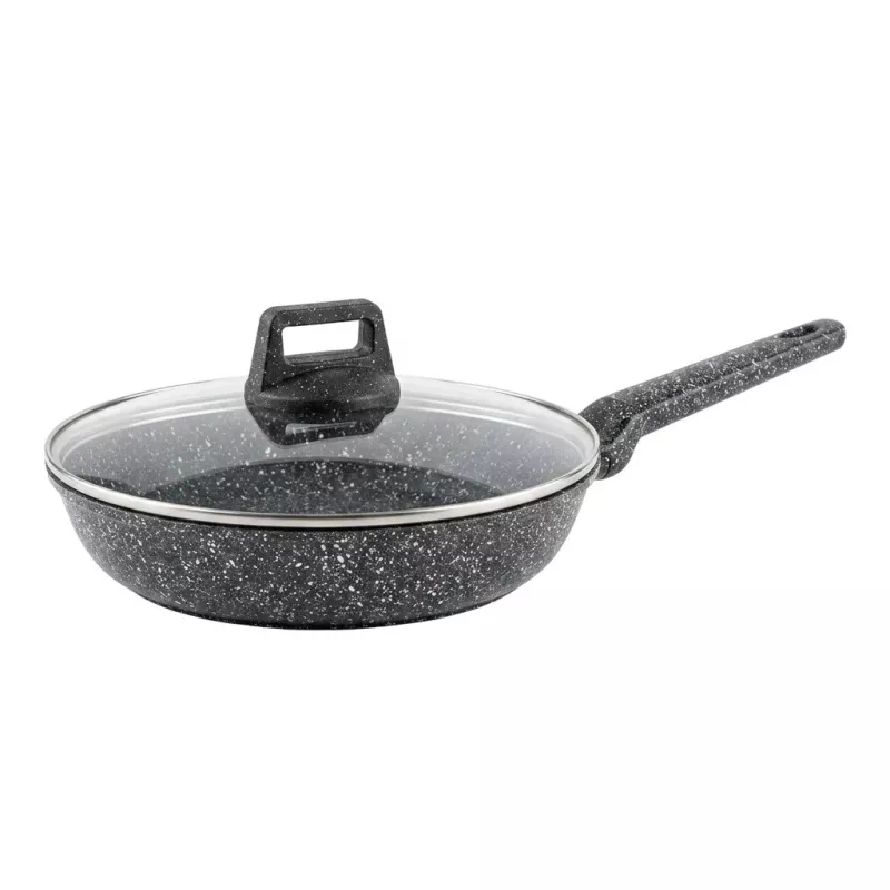 Extralink Home SF-1129-20CM Granitowa patelnia nieprzywierająca 20 cm 1.2 L Czarna
