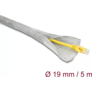 Delock Braided Sleeve for EMC Shielding Self-Closing 5 m x 19 mm (20994)