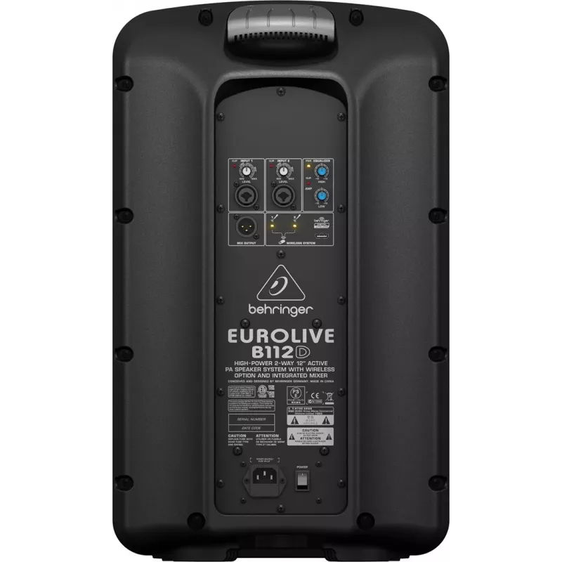 Behringer B112D Active PA Speaker 12 inch 1000W Black