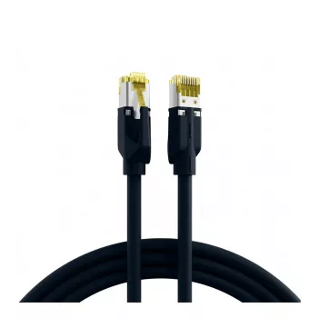 EFB-Elektronik RJ45 Patchkabel Cat.6A S/FTP LSZH Draka UC900 TM31 Czarny 0,25m