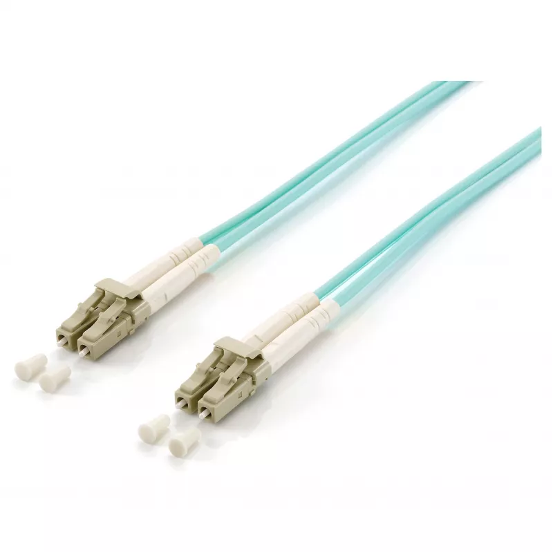 Equip Fiber Optic Patch Cable LC to LC 35m Multimode Duplex OM3 Turquoise