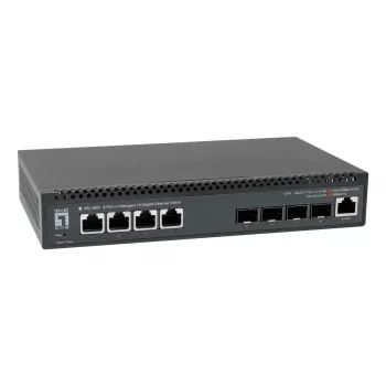 LevelOne 8-Port L3 Managed 10-Gigabit Switch, 4 x 1G/2.5G/5G/10G RJ45, 4 x 1G/2.5G/10G SFP+ Uplinks