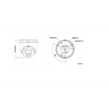 Hikvision DS-2CD1367G2H-LIU 2.8mm 6MP Outdoor Turret IP Camera z inteligentnym światłem hybrydowym