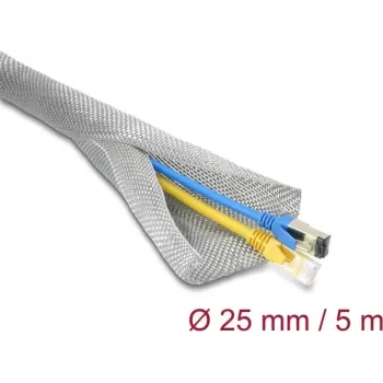 Delock Oplotka pleciona do ekranowania EMC, samozaciskowa, 5 m x 25 mm (20995)