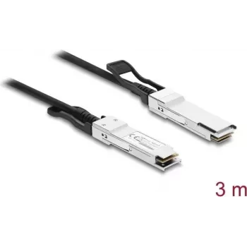 Delock Twinax Cable QSFP28 Male to QSFP28 Male 100 Gbps 3 m