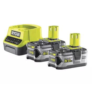 Zestaw akumulatorów RYOBI RC18120-250 2x 18V 5.0Ah Lithium+ z kompaktową ładowarką