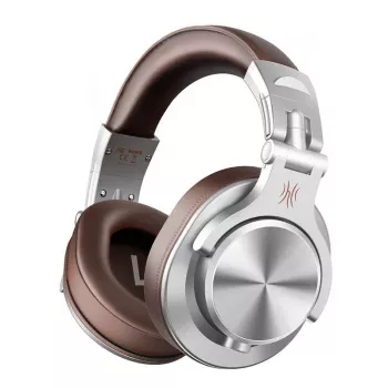 OneOdio A71 Brązowe Nauszne Słuchawki Przewodowe z 40mm Neodymowymi Przetwornikami, Składane, Obrotowe Muszle, 2 Kable