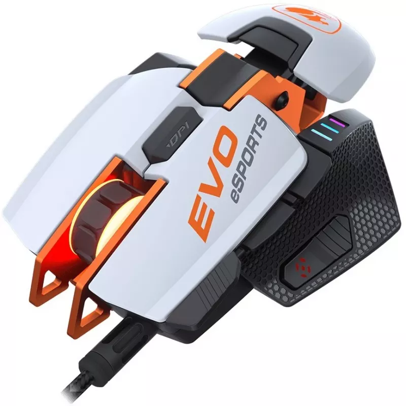 Mysz gamingowa COUGAR 700M EVO eSports, optyczna, podświetlenie RGB, biała