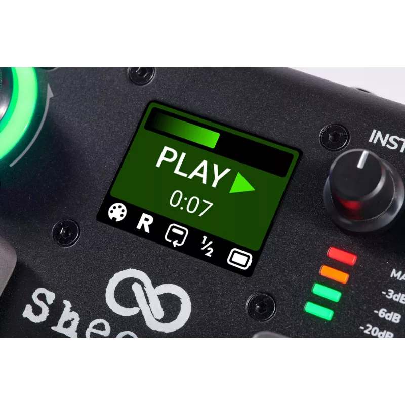 Sheeran Looper+ by HeadRush - Looper i procesor wokalny z 2 stereofonicznymi ścieżkami loop, 4 godziny nagrywania, 128 pamięci, efekty wokalne, dźwięk 32-bit float