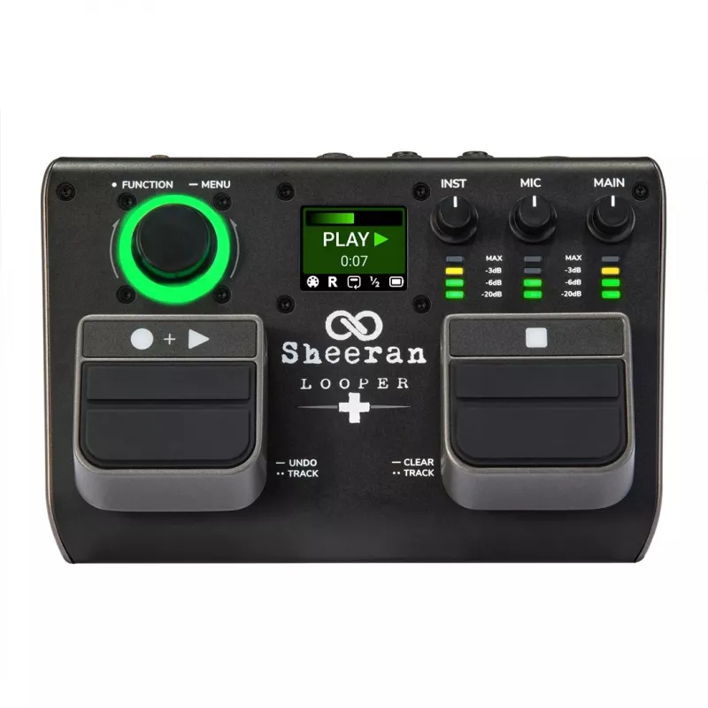 Sheeran Looper+ by HeadRush - Looper i procesor wokalny z 2 stereofonicznymi ścieżkami loop, 4 godziny nagrywania, 128 pamięci, efekty wokalne, dźwięk 32-bit float