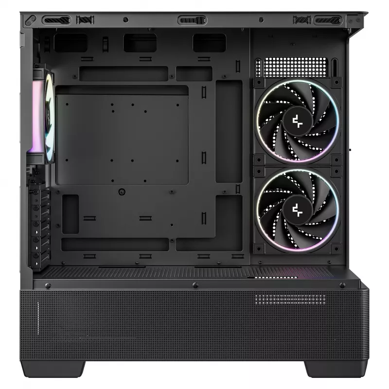 Obudowa Mid-Tower DeepCool CG380U, Szkło hartowane, 3x wentylatory 120mm ARGB, Czarny