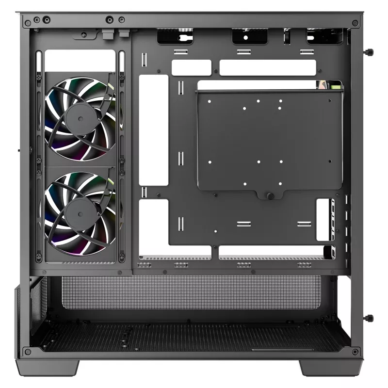 Obudowa Mid-Tower DeepCool CG380U, Szkło hartowane, 3x wentylatory 120mm ARGB, Czarny