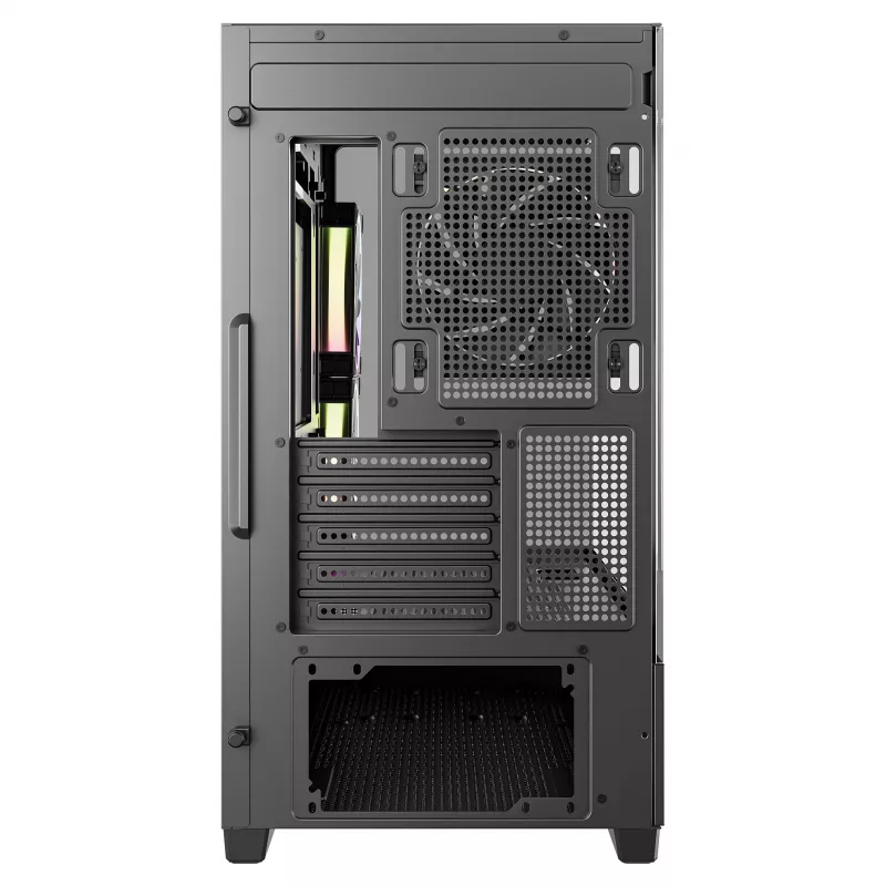 Obudowa Mid-Tower DeepCool CG380U, Szkło hartowane, 3x wentylatory 120mm ARGB, Czarny