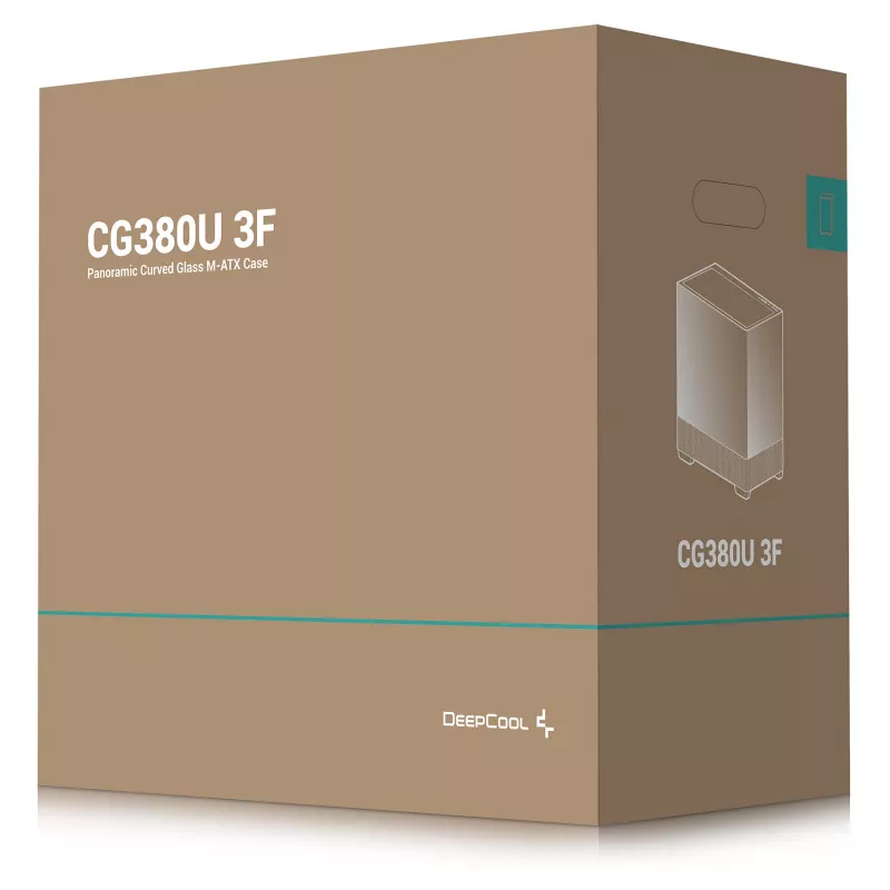 Obudowa Mid-Tower DeepCool CG380U, Szkło hartowane, 3x wentylatory 120mm ARGB, Czarny
