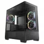 Obudowa Mid-Tower DeepCool CG380U, Szkło hartowane, 3x wentylatory 120mm ARGB, Czarny