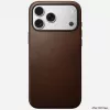 NOMAD Modern Leather Case do iPhone 17 Pro Max, skóra Horween, Rustic Brown, kompatybilny z MagSafe
