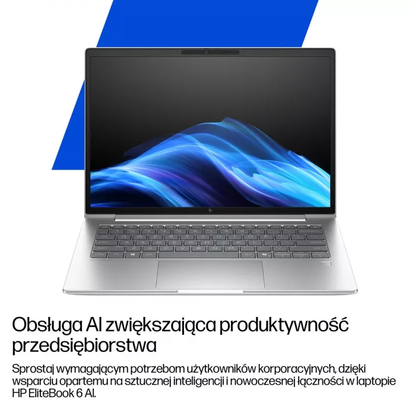 HP EliteBook 6 G1i 16 cali Ultra 7 265U 24GB DDR5 512GB SSD Windows 11 Pro Pike Silver Aluminium 3Y OnSite