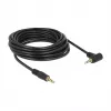 Delock 3.5 mm 4 Pin Stereo Jack Audio Cable, Male to Male, Angled, 5 m, Black