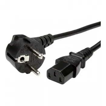 Synergy 21 Przewód zasilający 230V CEE 7/7 Schuko do IEC-C13 1m Czarny