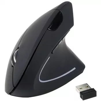 Equip 245110 Pionowa Ergonomiczna Mysz Bezprzewodowa - Praworęczna - 2.4 GHz - Odbiornik USB - Czarny