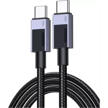 UGREEN L513 USB-C na USB-C Kabel 240W PD3.1 480Mbps Pleciony Nylon Aluminiowa Obudowa Opaska 3m Szary (45065)