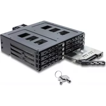 Delock 5.25 inch Wechselrahmen dla 8 x 2.5 inch SATA lub SAS HDD / SSD z zamkiem