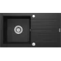 Zlew granitowy 1-komorowy z ociekaczem DEANTE Graphite Metallic ZORBA
