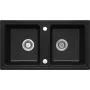 DEANTE ZORBA 2-Bowl Granite Composite Kitchen Sink Black 780mm