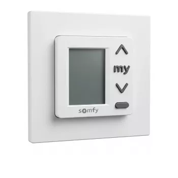 SOMFY Chronis Uno 50 Cyfrowy wyłącznik czasowy do rolet i żaluzji, 50x50mm, biel czysta (RAL 9010), 230V