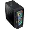 Aerocool AirHawk Duo Midi-Tower, Tempered Glass - Czarny