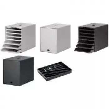 DURABLE IDEALBOX PLUS Szufladowa jednostka biurkowa - 7 szuflad - Szary - C4/A4 - Polistyren
