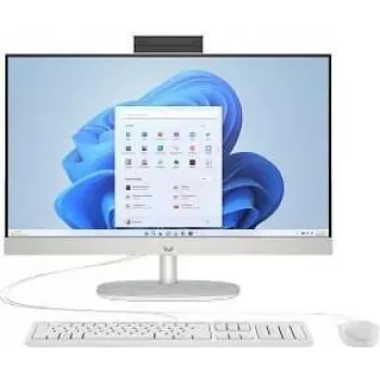 HP 24-cr1072ng Intel Core Ultra 7 155U All-in-One PC 23,8 cala Full HD IPS Wyświetlacz 16GB RAM 1TB SSD Windows 11 Home Biały