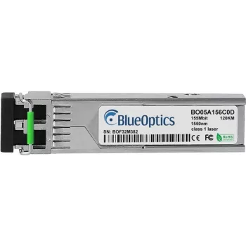 BlueOptics M-FAST SFP-LH/LC Kompatybilny moduł SFP do transmisji danych w sieciach światłowodowych jednomodowych 155 Mbit/s, obsługuje Fast Ethernet, Fibre Channel lub SONET/SDH w przełącznikach, routerach, systemach pamięci masowej i podobnych