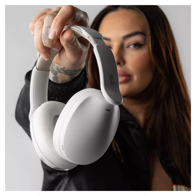 Skullcandy Hesh 360 Bezprzewodowe Słuchawki Nauszne, Bluetooth 5.0, Aktywna Redukcja Szumów, Biały