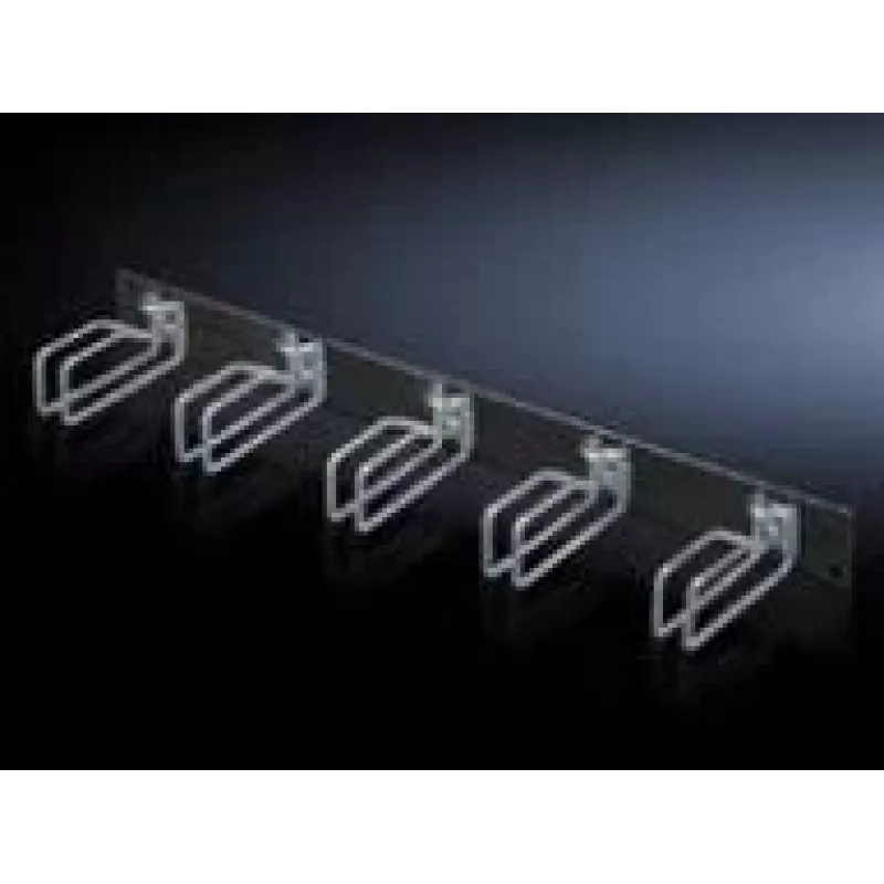 Panel zarządzania kablami Rittal 7257.105, czarny, stal, 2U, 19 cali, 482,6 mm