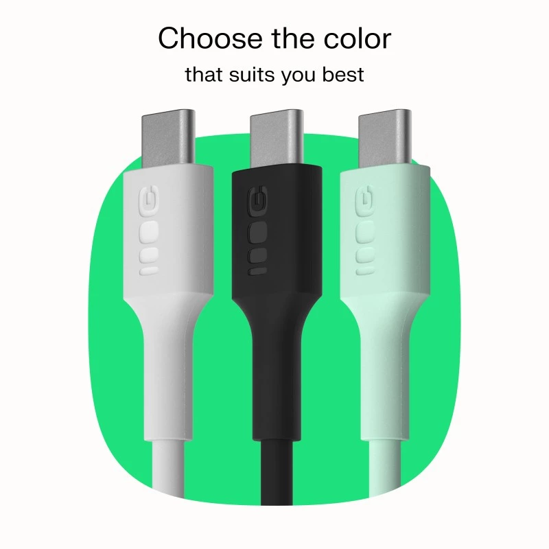 GREEN CELL USB-C do USB-C PowerFlex 100W Kabel Silikonowy 1.2m Czarny