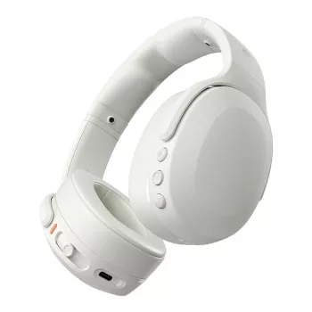 Skullcandy Crusher Evo Bezprzewodowe Słuchawki Nauszne z Sensorycznym Basem, Bluetooth 5.0, Bateria 40-godzinna, Biały