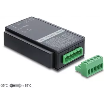 Konwerter Delock Ethernet na RS-485/RS-422 z ochroną przeciwprzepięciową 63003