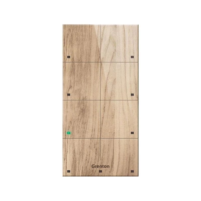Grenton Touch Panel 8 Touch Zones TF-Bus Light Wooden Front