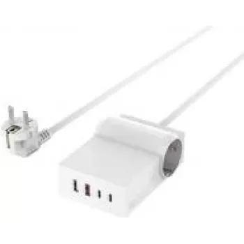 4smarts USB-C/A Power Strip Desk GaN 65W Biały