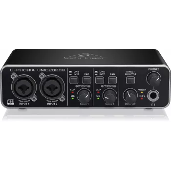 Behringer UMC202HD USB Audio Interface z przedwzmacniaczami MIDAS