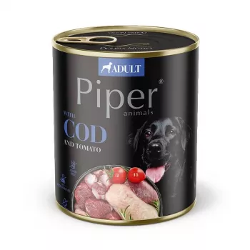 Dolina Noteci Piper z dorszem - Mokra karma dla psów 800 g