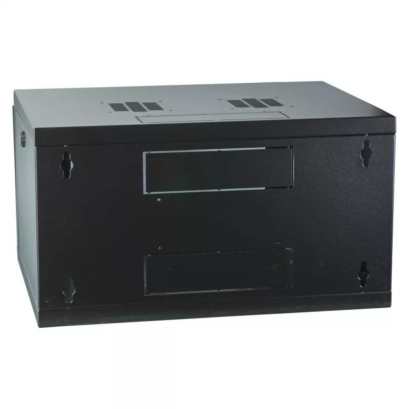EFB-ELEKTRONIK 19 cali Szafa ścienna 6U, stała, 1-częściowa, RAL 9005 Jet Black, Głębokość 450 mm (691706VTS.45)