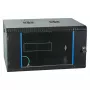 EFB-ELEKTRONIK 19 cali Szafa ścienna 6U, stała, 1-częściowa, RAL 9005 Jet Black, Głębokość 450 mm (691706VTS.45)