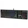 Defender Mirax GK-352 Mechaniczna Klawiatura Gamingowa, Przełączniki Outemu Blue, Podświetlenie RGB, Przewodowa USB, Czarny